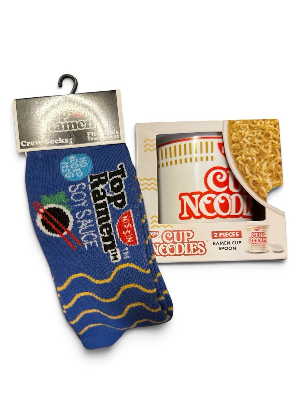 Nissin Cup Noodles Ramen 2 Piece Bundle with Socks - NWT
